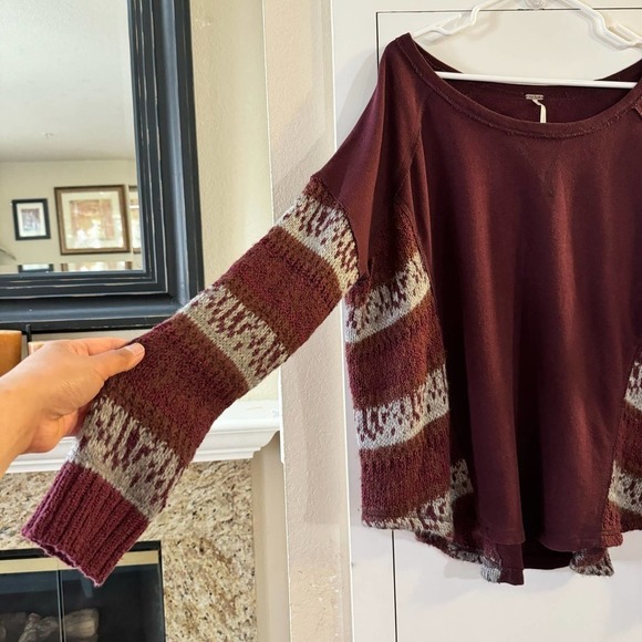 Free People Angel French Terry Panel Sweater - Picture 5 of 8